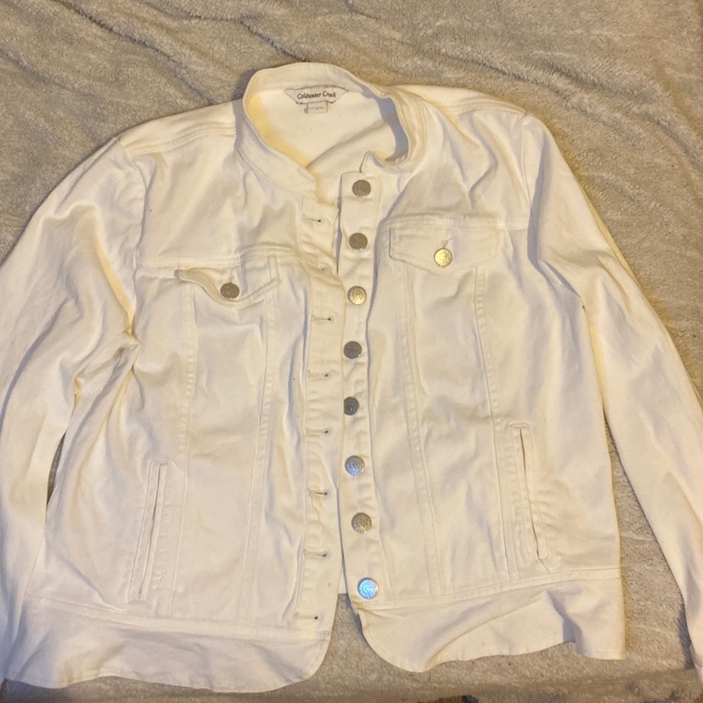 White denim jean jacket